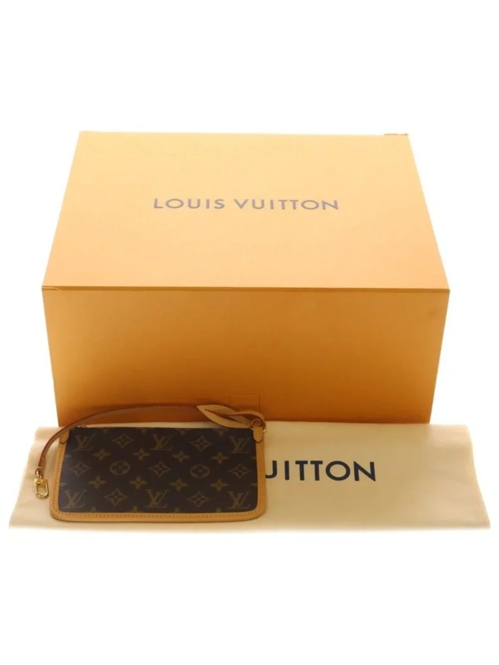 Louis Vuitton Monogram Carryall NM PM Leather Shoulder Bag Brown